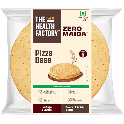 The Health Factory Zero Maida Pizza Base 140g (2Pcs) | Clean Label, Not Brown