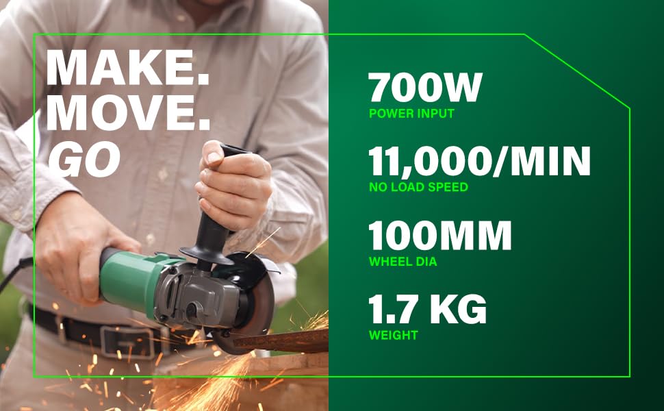 HIKOKI G10MGAS9Z Angle Grinder Machine