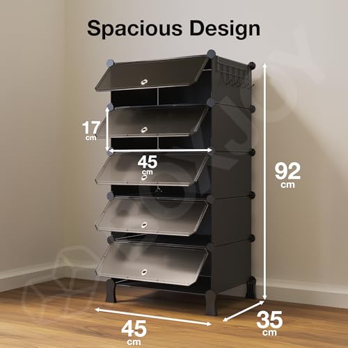 BOXJOY 5 Shelf Shoe Rack