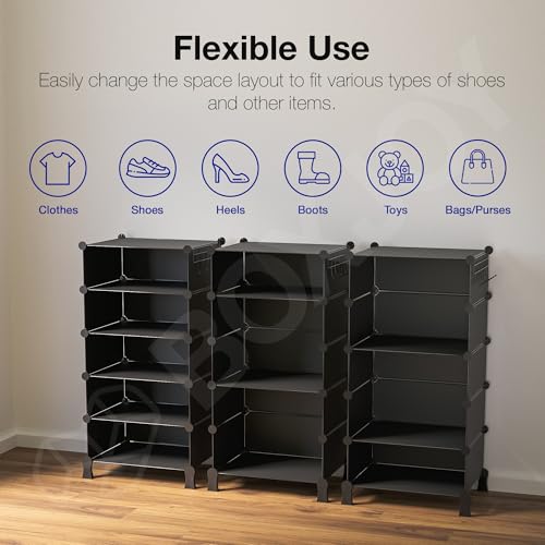 BOXJOY 5 Shelf Shoe Rack
