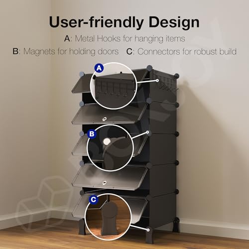 BOXJOY 5 Shelf Shoe Rack