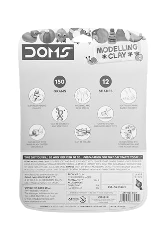 Doms Modelling Clay 12 Shades New, Multicolor - Image 3