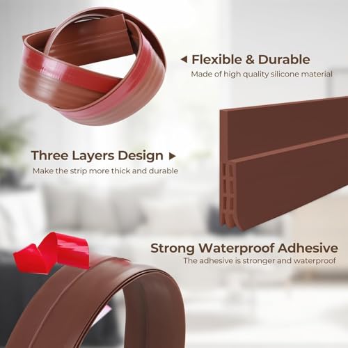 NORIQSilicone Self Adhesive Door Bottom