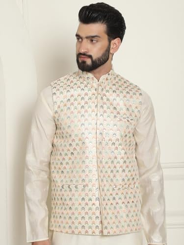 SOJANYA (Since 1958 Men's Silk Blend Printed ONLY Long Kurta - Image 2