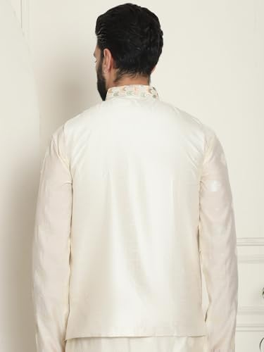 SOJANYA (Since 1958 Men's Silk Blend Printed ONLY Long Kurta - Image 4