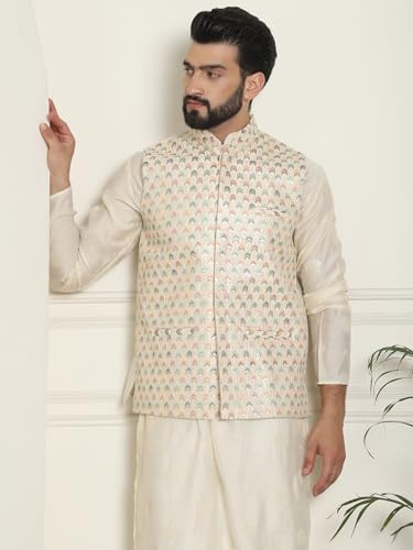 SOJANYA (Since 1958 Men's Silk Blend Printed ONLY Long Kurta - Image 7