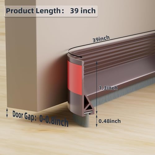 Door Draft Stopper with Brush