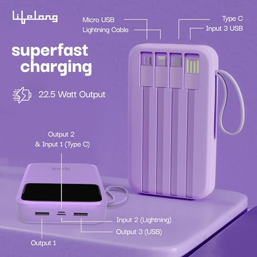 Lifelong Electronics 20000mAh 22.5W Fast