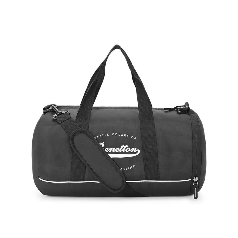 United Colors Of Benetton Conrad Unisex Polyester Gym Bag Duffel - Black