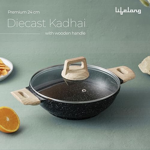 Lifelong Die-Cast Kadhai 24cm