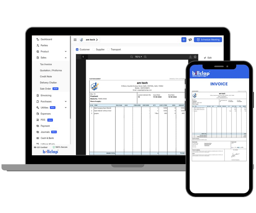 Billclap Desktop Gst Billing, Inventory