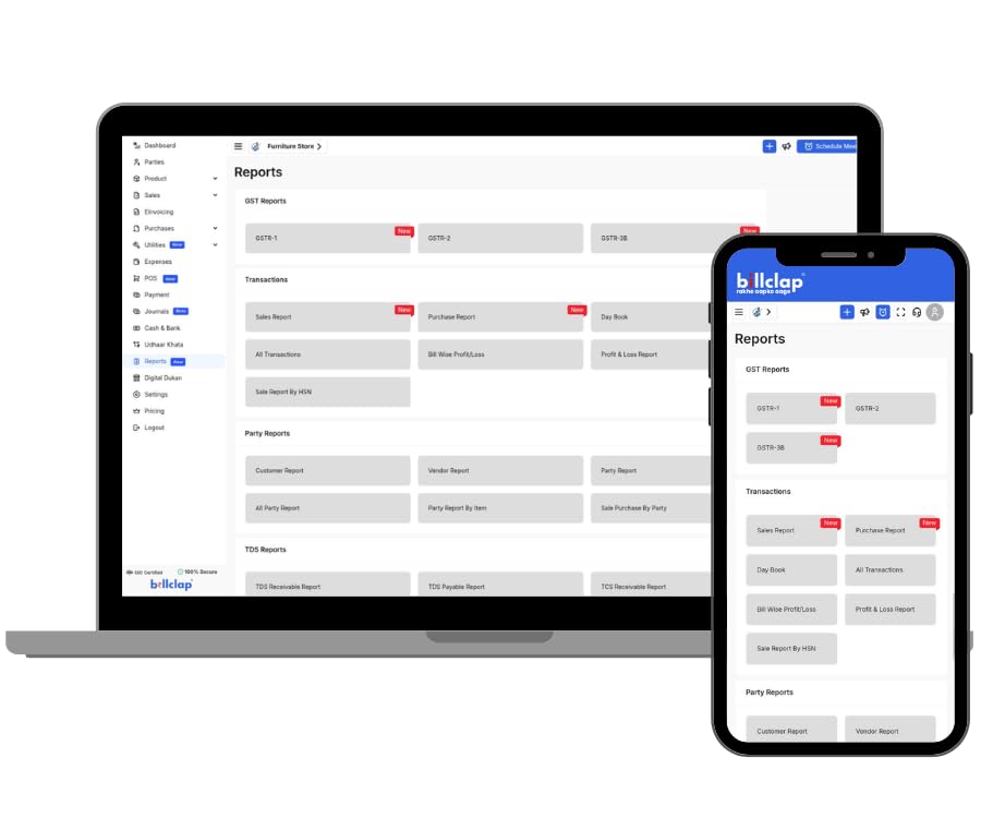 Billclap Desktop Gst Billing, Inventory
