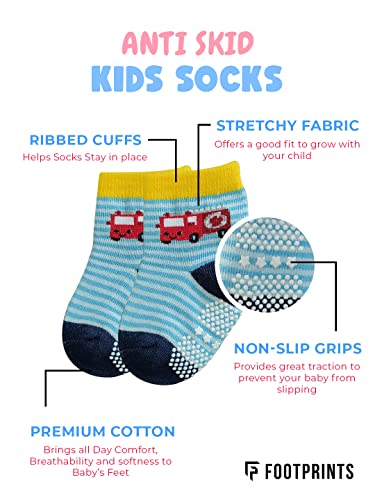 FOOTPRINTS Organic Cotton Anti-Skid Socks | Pack of 6 - Image 3