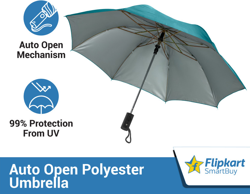 Flipkart SmartBuy UV Protection 2 Fold Umbrella (Blue) - Image 2