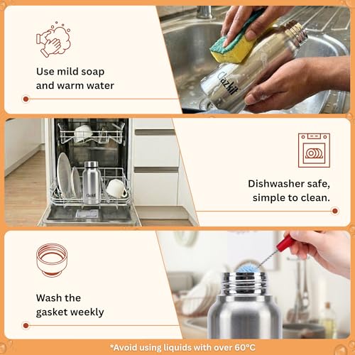 Clazkit Stainless Steel Water Bottle