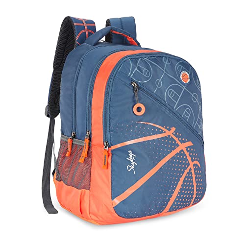 Skybags Riddle Blue Orange 46 Cms Casual Backpack with Raincover - Image 3