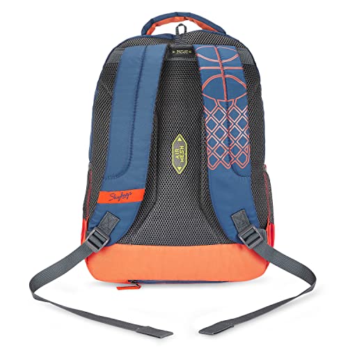 Skybags Riddle Blue Orange 46 Cms Casual Backpack with Raincover - Image 6