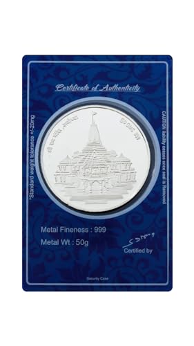 Bangalore Refinery 999 Purity Silver Coin of Ram Mandir - Image 3