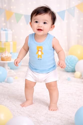 Unisex Baby Vest Sleeveless Cotton