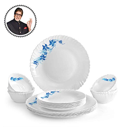 Cello Dazzle Opalware Dinner Set (18 Units, Blue Swirl) - Image 3