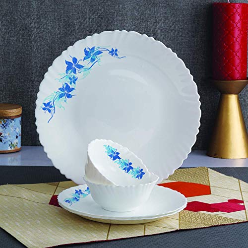 Cello Dazzle Opalware Dinner Set (18 Units, Blue Swirl) - Image 5