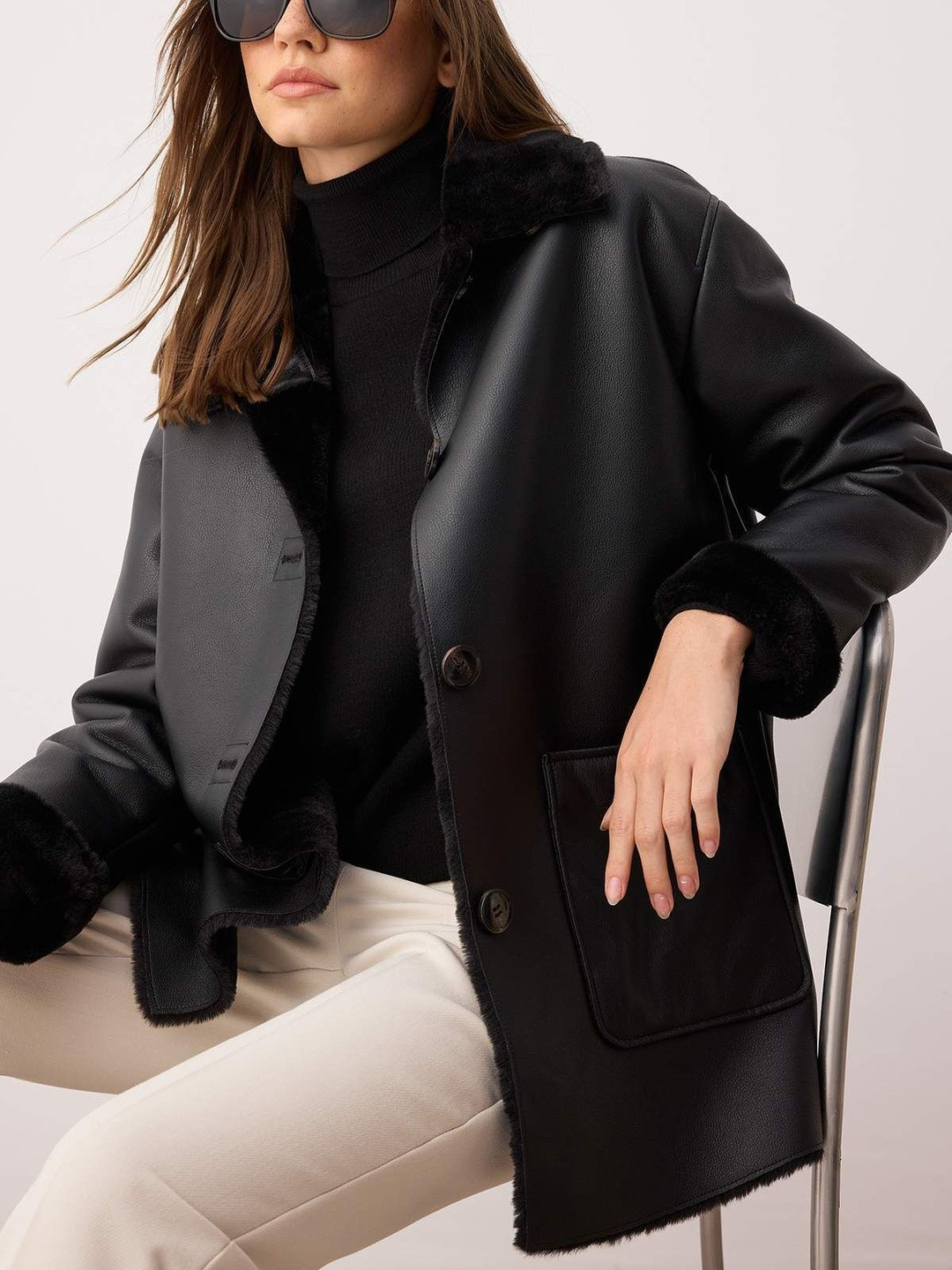 Trendyol Women Single Breasted Spread Collar Overcoat - Image 5