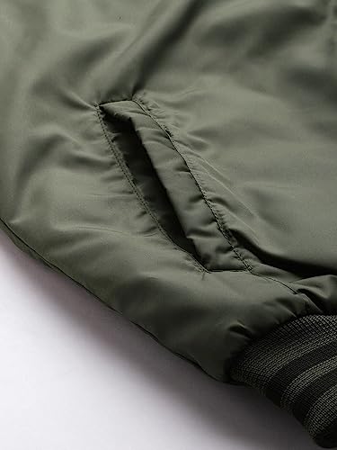 The Indian Garage Co Men Olive Slim Fit Colorblocked Bomber Jacket - Image 6