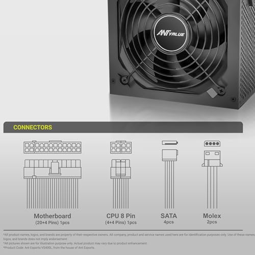 Ant Value ECO400 Non Modular Gaming Power Supply/PSU for PC - Image 4