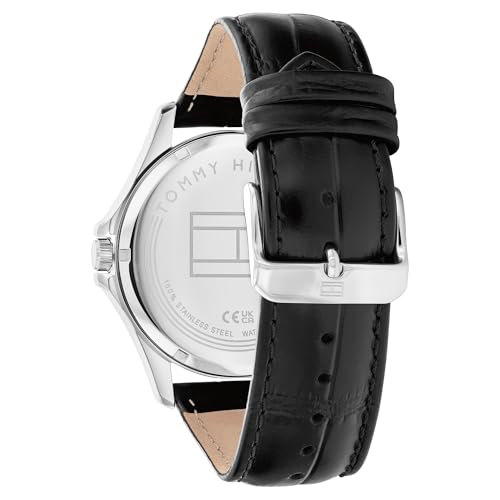 Tommy Hilfiger Analog Grey Dial Leather Strap Watch for Men - Image 4