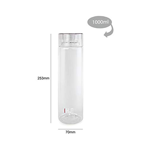 Cello H2O Unbreakable Premium Edition Bottle, 1 Litre, Set of 3, Grey - Image 3