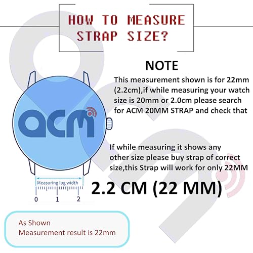ACM Watch Strap 22mm compatible