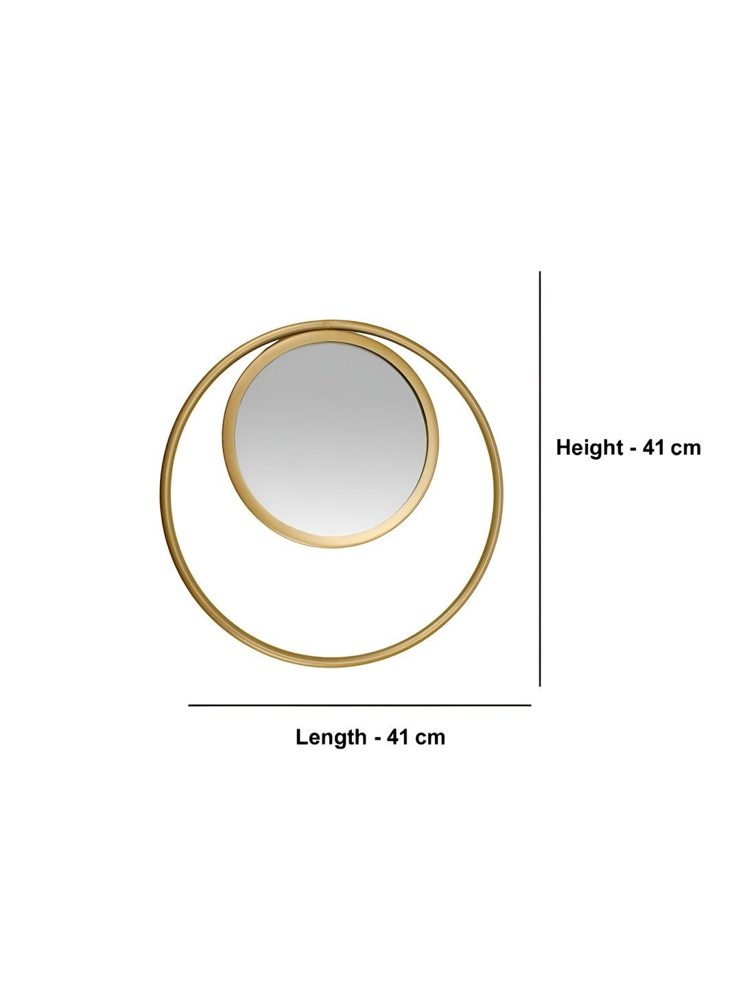 Hind Decor Round Metal Wall Mirror - Image 2