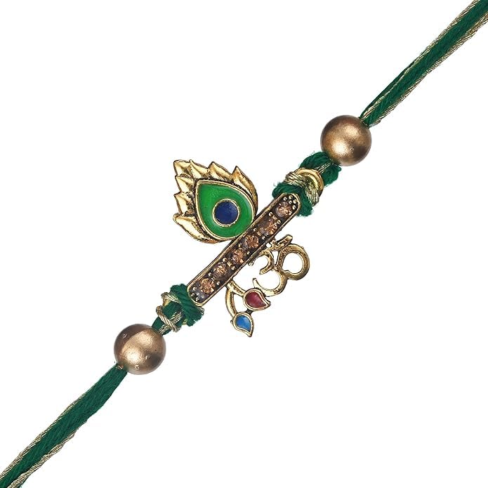 eCraftIndia Green & Golden Om