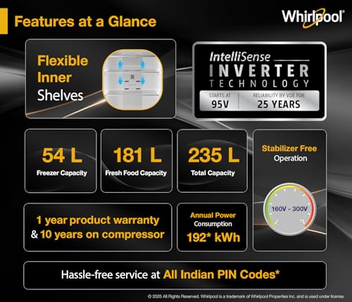 Whirlpool 235 L 3 Star