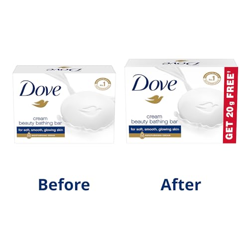 Dove Cream Beauty Bathing Bar 100g + 20g FREE - Image 4