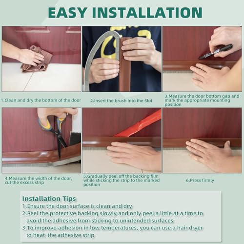 URBANMONK 2-Pack Door Bottom Sealing