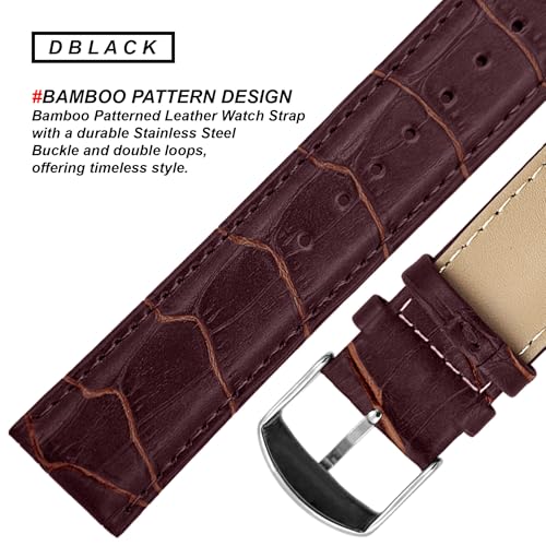 DBLACK ''HIKRO'' Leather Watch Strap