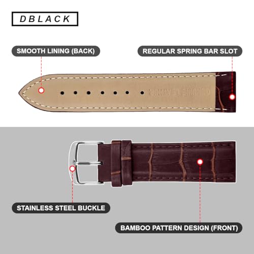 DBLACK ''HIKRO'' Leather Watch Strap