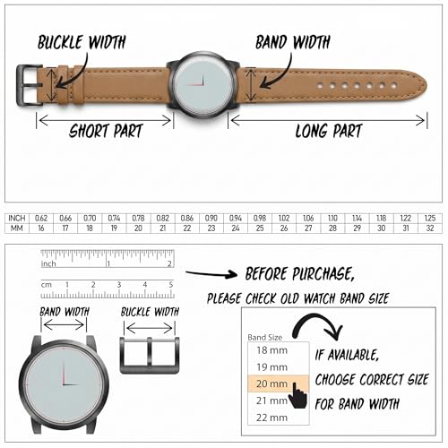 DBLACK ''HIKRO'' Leather Watch Strap