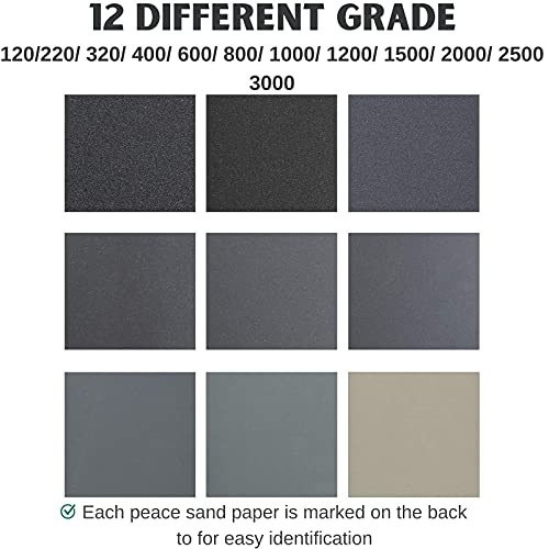 HASTHIP 18Pcs Sanding Paper 9×3.6inch