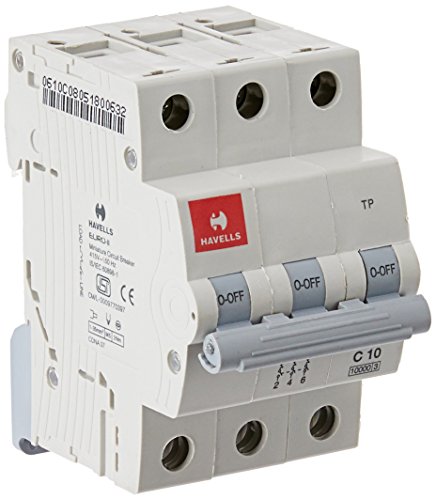Havells DHMGCTPF010 PVC Plastic 10A MCB TP C Curve (White)