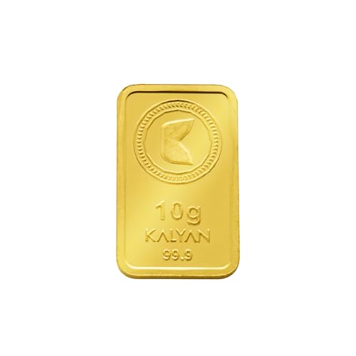 Kalyan Jewellers 24K (999) Lotus Gold Bars -100% Pure, 10 gms