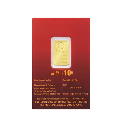 Kalyan Jewellers 24K (999) Lotus Gold Bars -100% Pure, 10 gms - Image 4