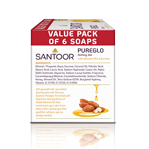 Santoor PureGlo Glycerine Bath Soap