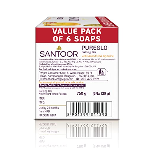 Santoor PureGlo Glycerine Bath Soap