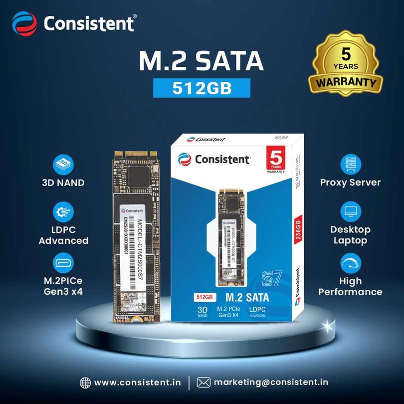 Consistent 512GB M.2 NVME SATA