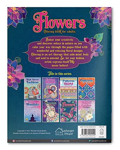 Flowers Coloring Book For Adults - Image 3
