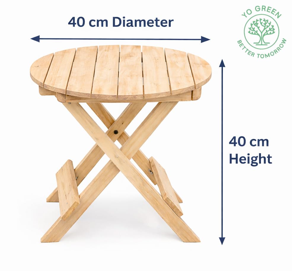 Yo Green Wooden Round Table
