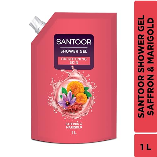 SANTOOR SHOWER GEL SAFFRON & MARIGOLD 1L - Image 3