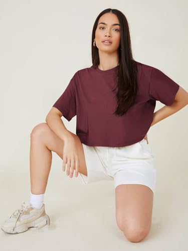 KOTTY Women's Solid Cotton Blend